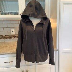 Old Navy Active Charcoal Zip-Up Hoodie Medium Dynamic Fleece